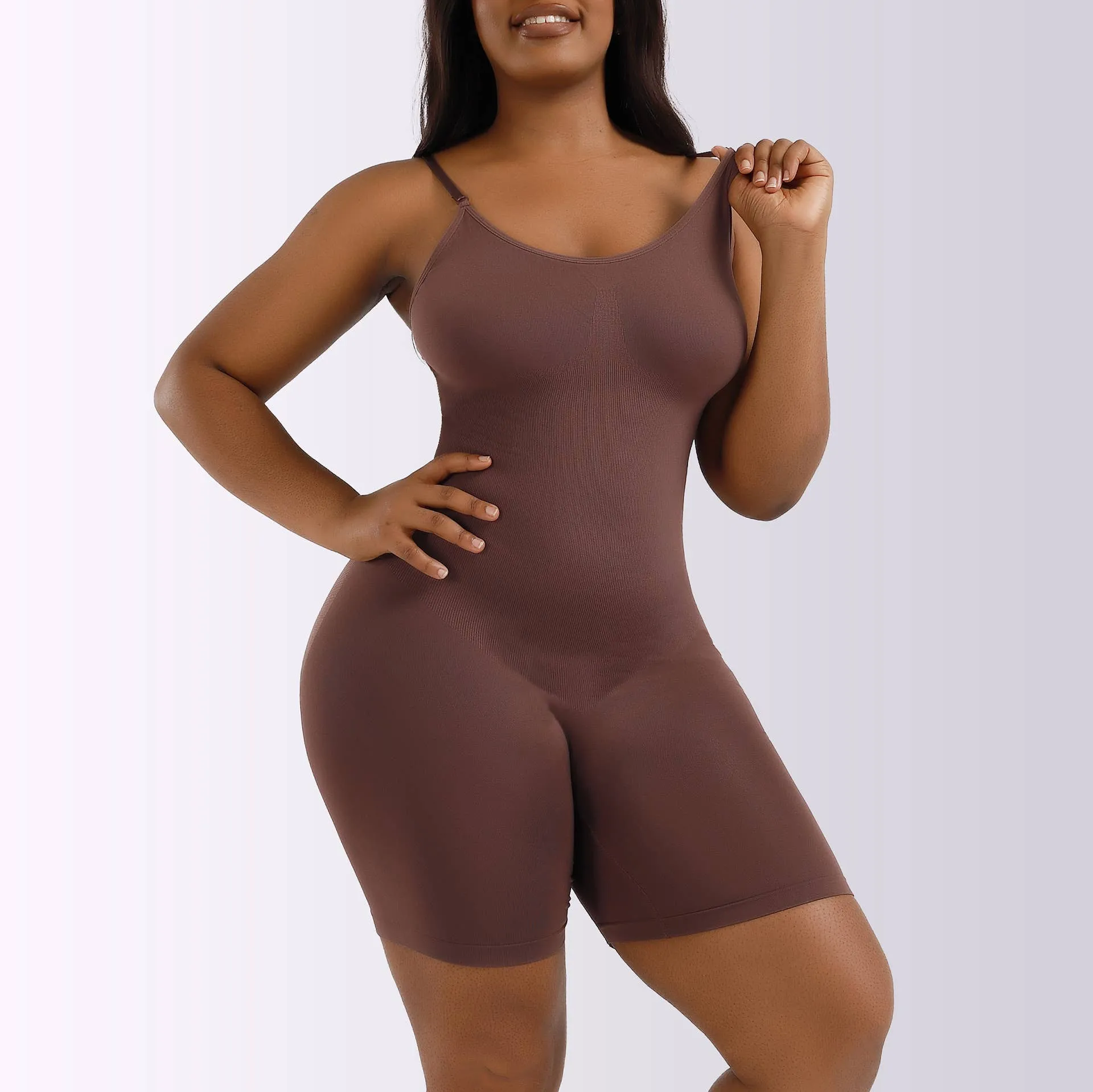 Shapewear Playsuit Seamless Bodysuit [Available in Beige or Black]