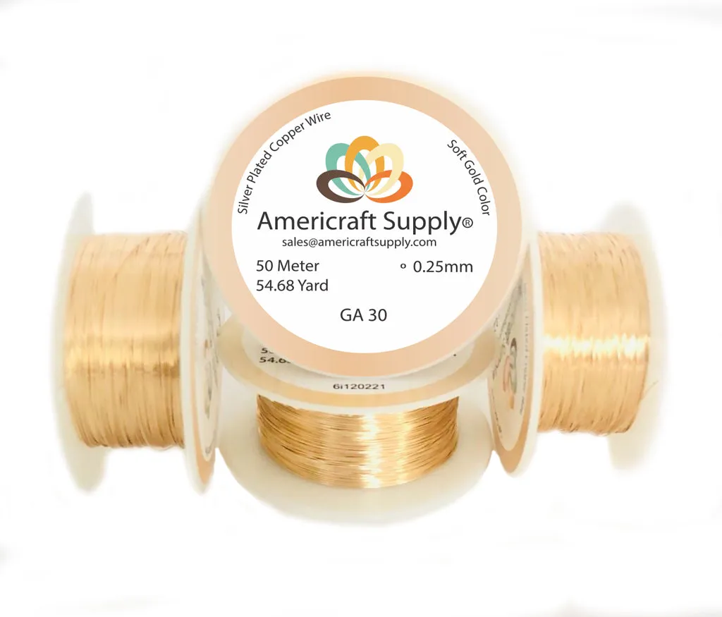 Soft Gold Color GA 14-16-18-20-22-24-26-28-30-32  Non tarnish. Brand Americraft Supply®