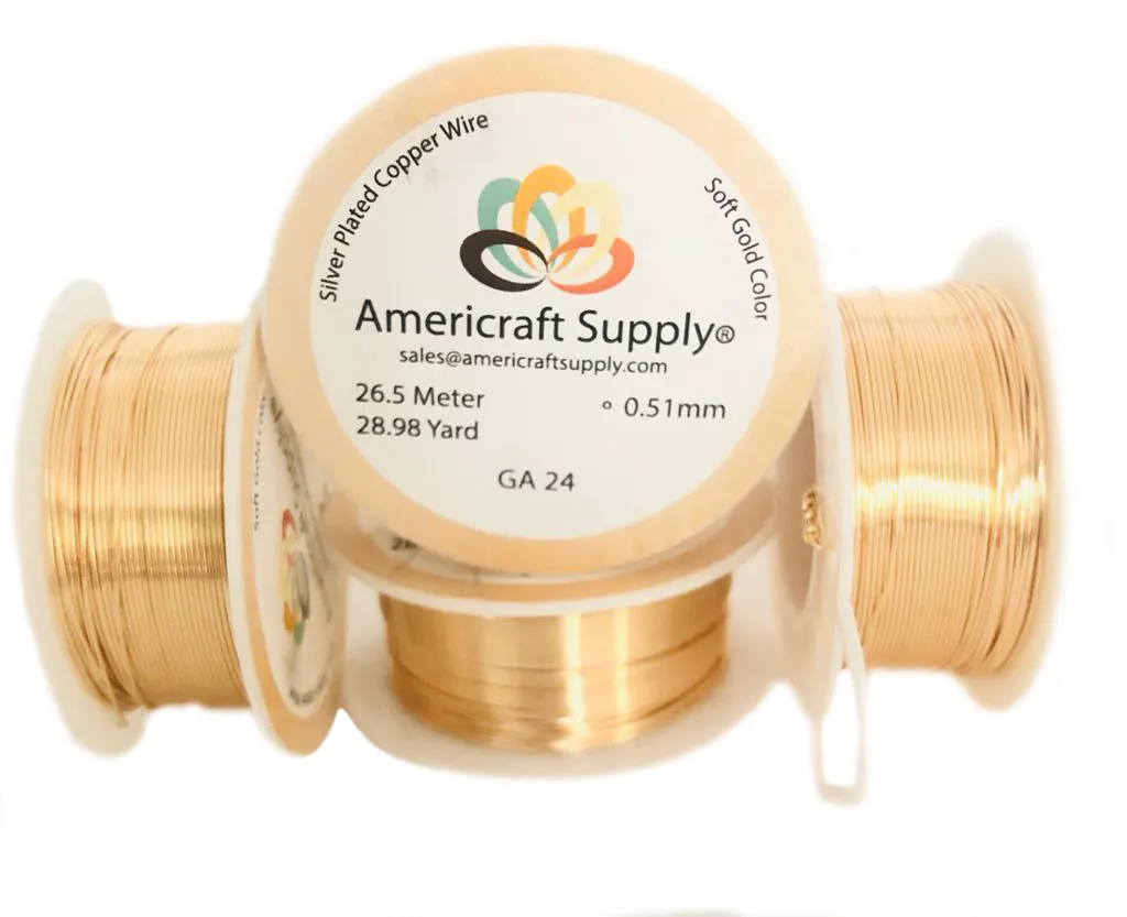 Soft Gold Color GA 14-16-18-20-22-24-26-28-30-32  Non tarnish. Brand Americraft Supply®