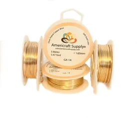 Soft Gold Color GA 14-16-18-20-22-24-26-28-30-32  Non tarnish. Brand Americraft Supply®