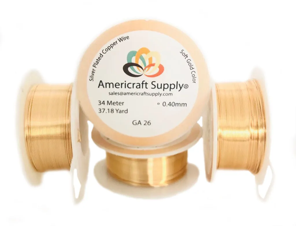 Soft Gold Color GA 14-16-18-20-22-24-26-28-30-32  Non tarnish. Brand Americraft Supply®