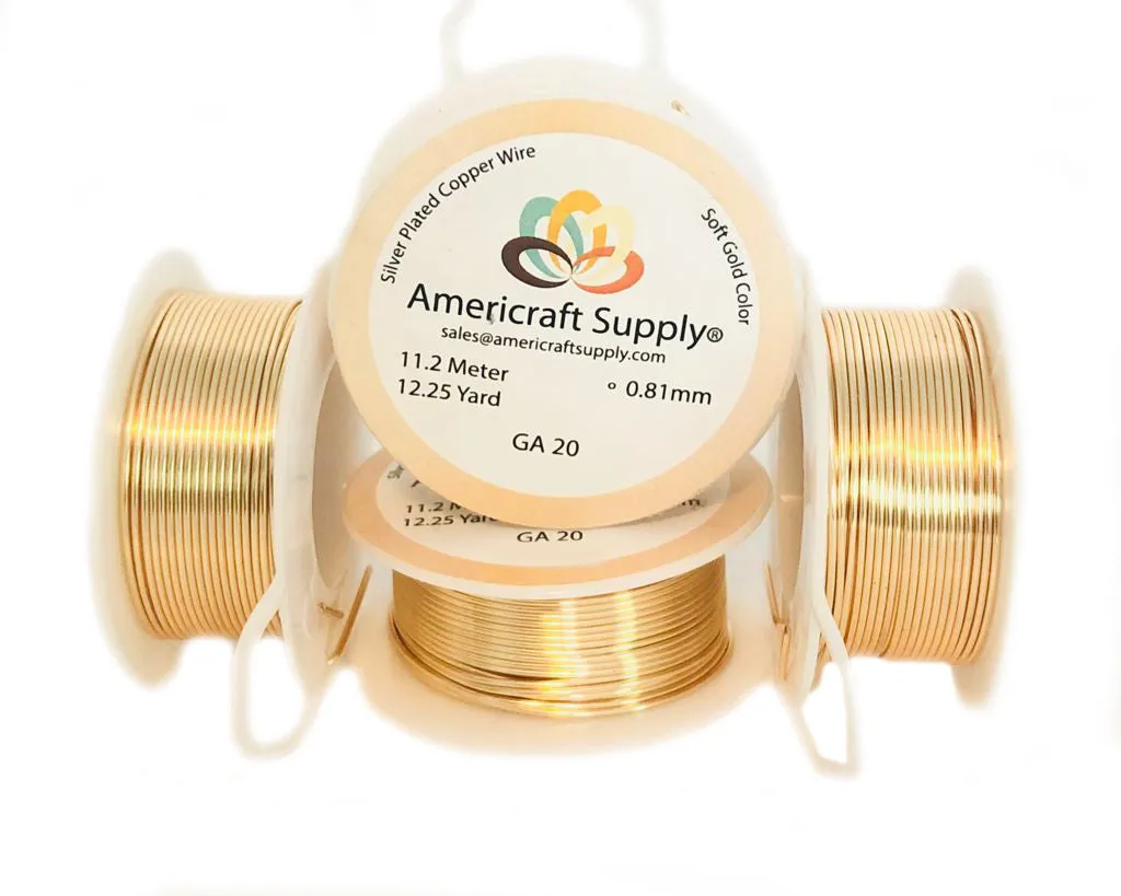 Soft Gold Color GA 14-16-18-20-22-24-26-28-30-32  Non tarnish. Brand Americraft Supply®