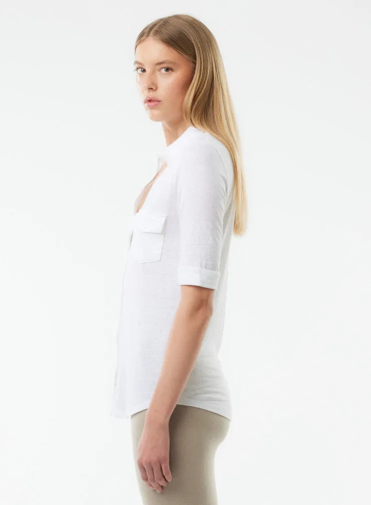 Soft Touch Elbow Sleeve Pocket Shirt