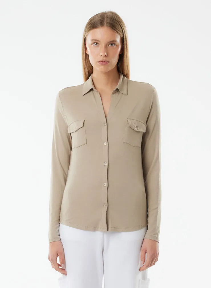 Soft Touch Long Sleeve Pocket Shirt