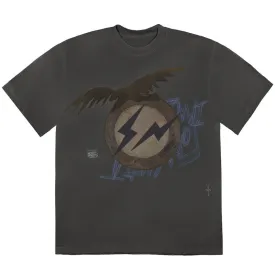 Travis Scott Cactus Jack For Fragment Create T-Shirt Washed Black