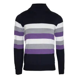 Tru Soft Touch Colour Block Ladies Jumper - Purple