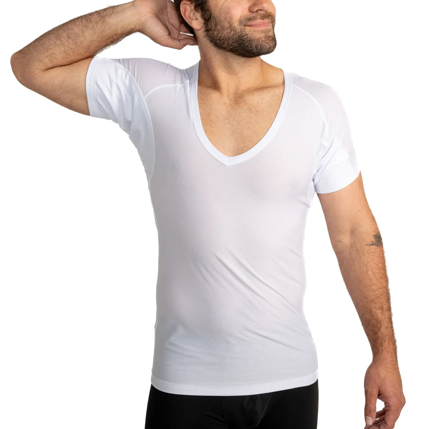 Ultra Breathable Deep V Sweat Proof Undershirt for Men