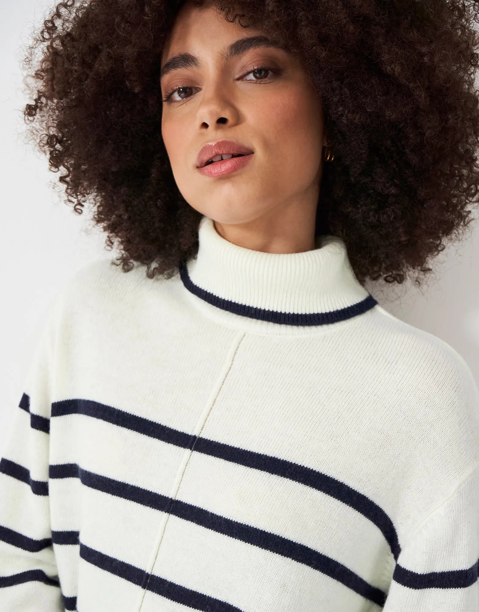 Wide Sleeve Roll Neck Jumper