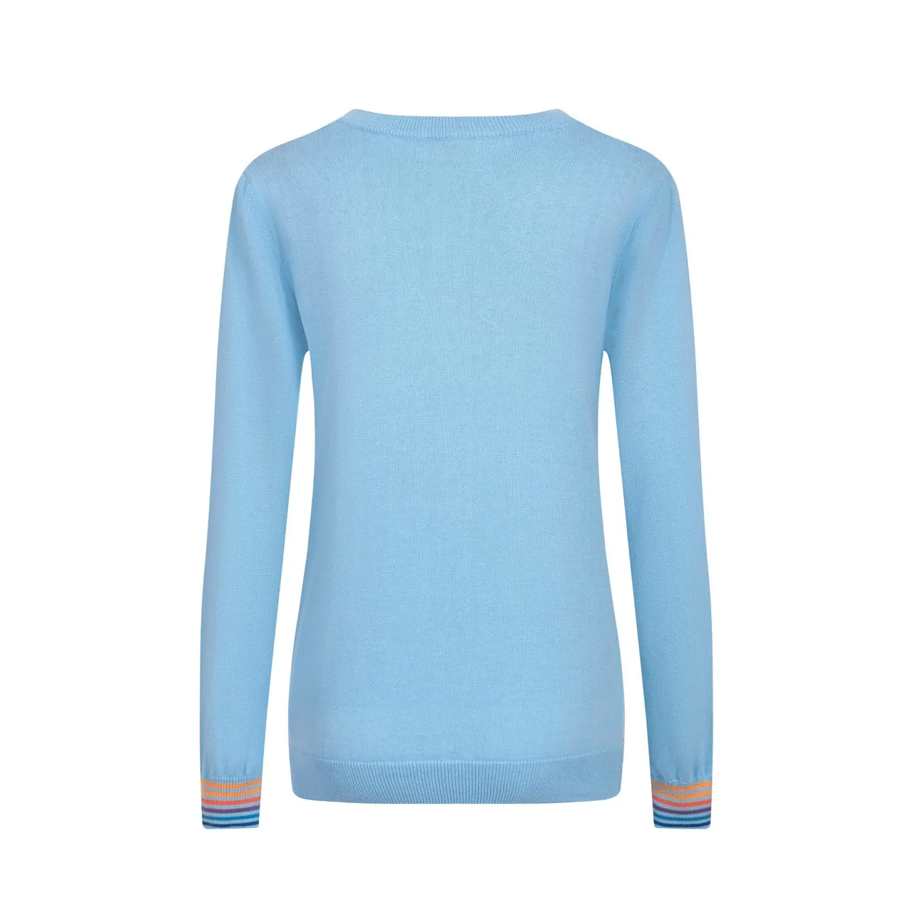 Women's blue vintage period knit top