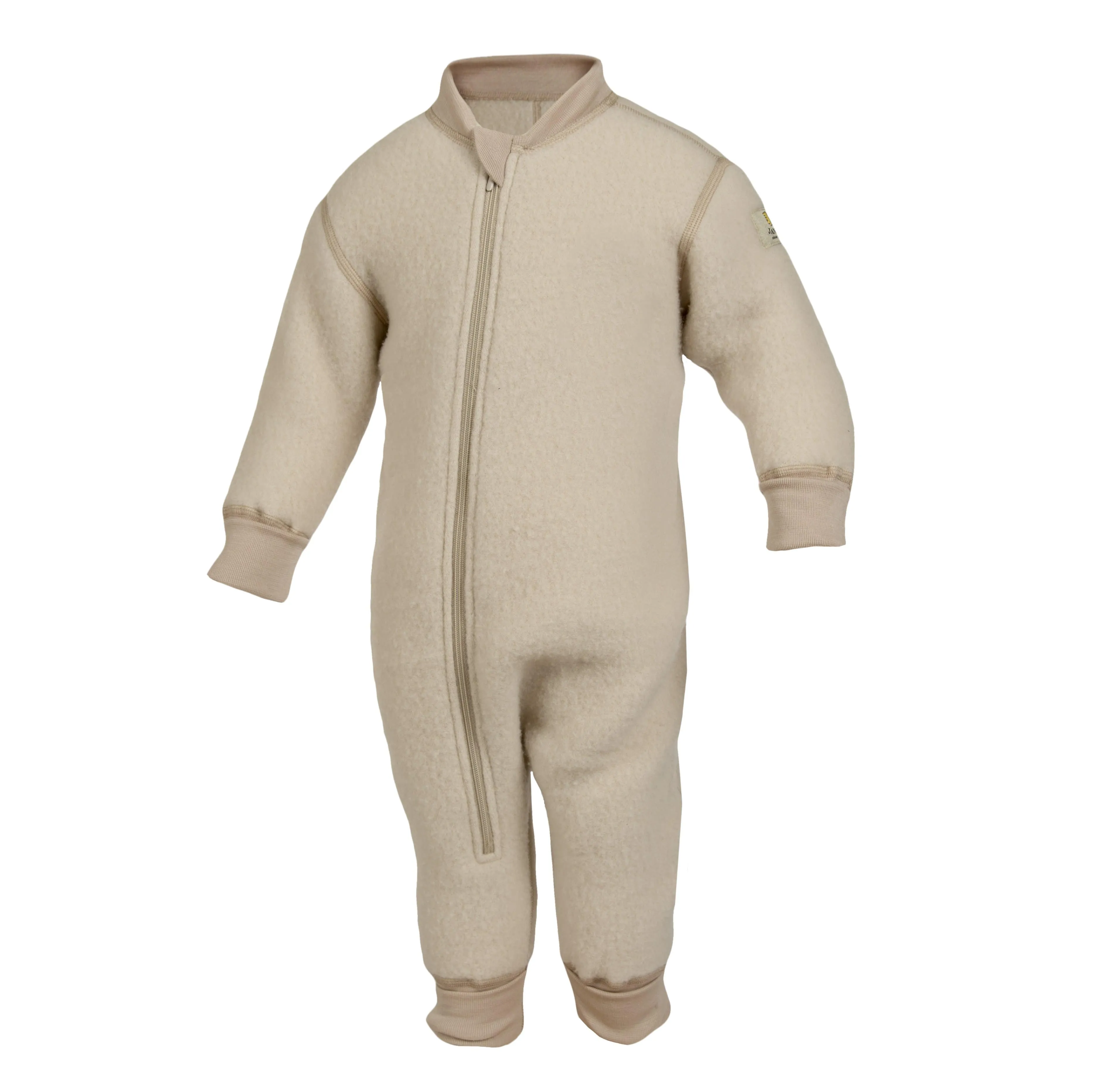 Wool Fleece Playsuit: Beige